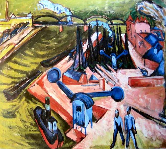 Ernst Ludwig Kirchner Frankfurter Westhafen china oil painting image